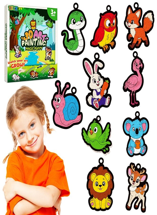 ZIZZ Z1ZZ Aqua Puffs 3D Art-Craft Kit -Aqua Art Magic Paint Set, Mess-Free Paint by Number Craft for Kids, DIY Color Inflate Activity, Easter Travel Gift for Girls & Boys Ages 4, 5, 6, 7, 8, 9, 10 - Image 2